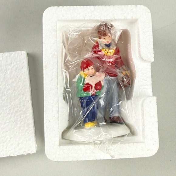 Department 56 Snow Village First Deposit Mother Child Figurine 56.55023 NOS - Picture 7 of 7
